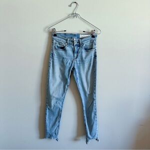 Rag & Bone Womens Cate Mid Rise Ankle Skinny Jeans In Thunderbird Blue
